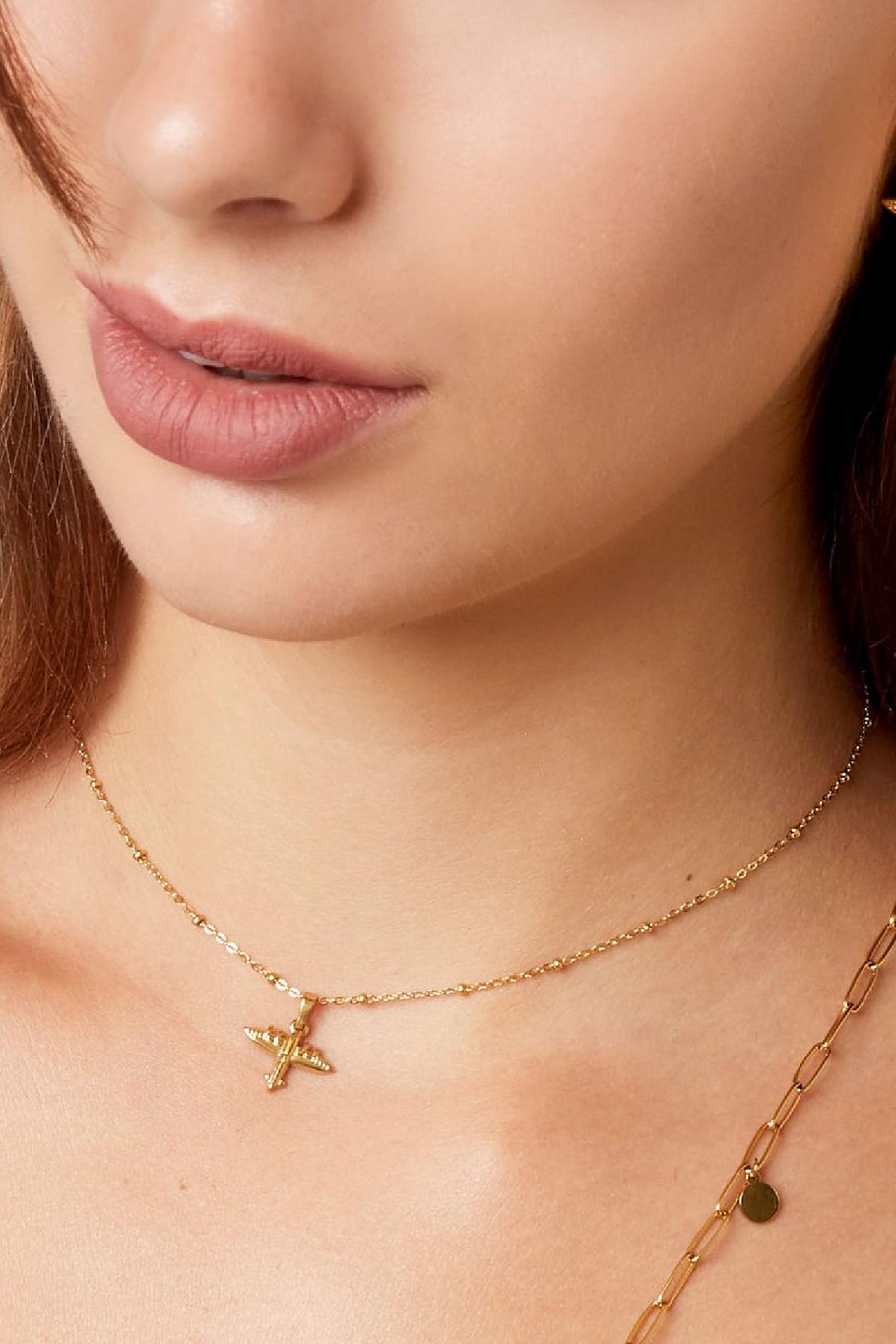 Collier avec breloque avion Argenté Acier inoxydable Image3